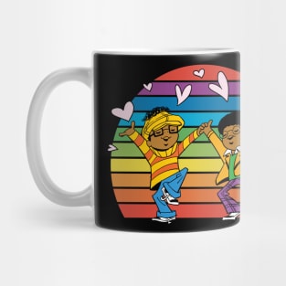 Billy Jo Jive and Smart Susie Sunset Rainbow Mug